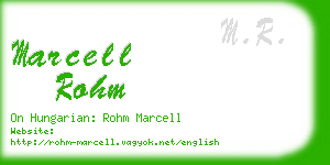 marcell rohm business card